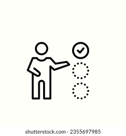 priority, decision, management black icon , isolated icon in light background, perfect for website, blog, logo, graphic design, social media, UI, mobile app
