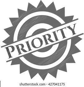 Priority draw with pencil effect