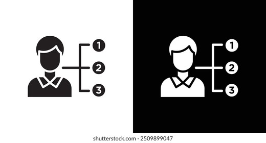 Priority icon Black line art vector logo set