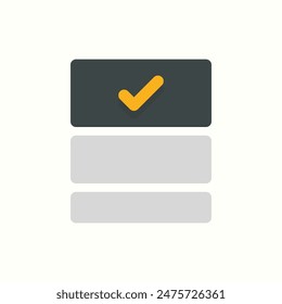 priority icon, isolated flat color icon set