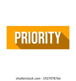 Priority Icon Label Sign Sticker Design Vector