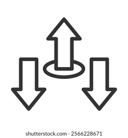 Priority Icon Lineal Style Vector Illustration