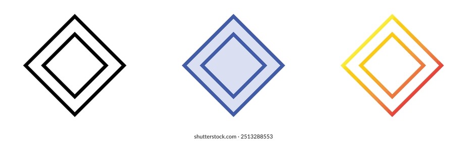 priority icon. Linear, Blue Fill and Gradient Style Design Isolated On White Background