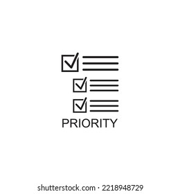 priority icon , management icon vector