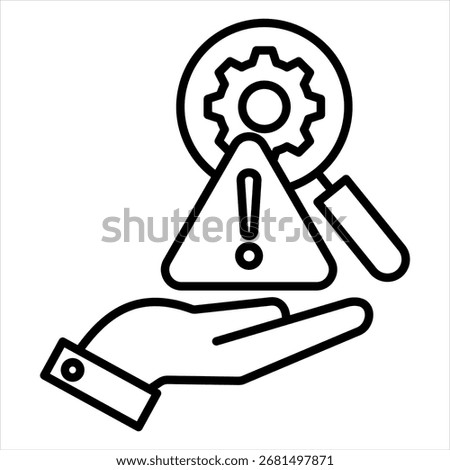 Priority Incident Outline Icon Illustration Vector