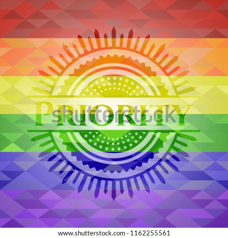 Priority lgbt colors emblem 