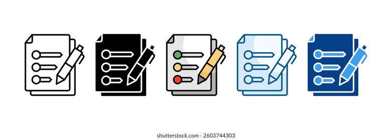 Priority List Icon Set Multiple Style Collection