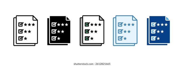 Priority List Icon Set Multiple Style Collection