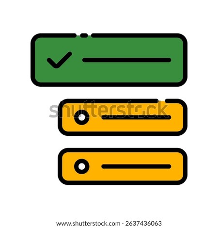 Priority List Vector for Urgent Tasks. Ranked checklist illustration, productivity boost icon, focused work concept.