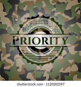 Priority on camouflaged texture