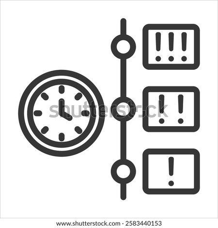 Priority Outline Icon Vector Illustration