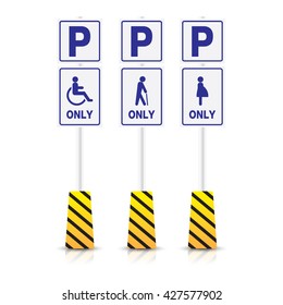 Priority parking for vehicles of people with disabilities.