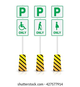 Priority parking for vehicles of people with disabilities.