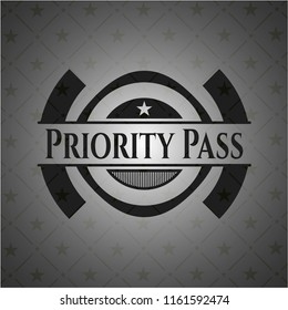 Priority Pass black emblem