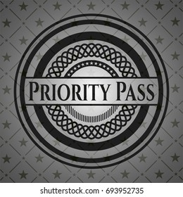 Priority Pass Black Emblem. Vintage.