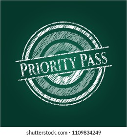  Priority Pass Chalkboard Emblem