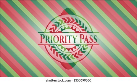 Priority Pass christmas badge background.