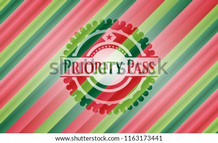 Priority Pass christmas style badge..