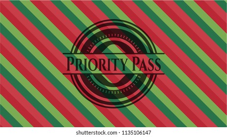 Priority Pass christmas style emblem.