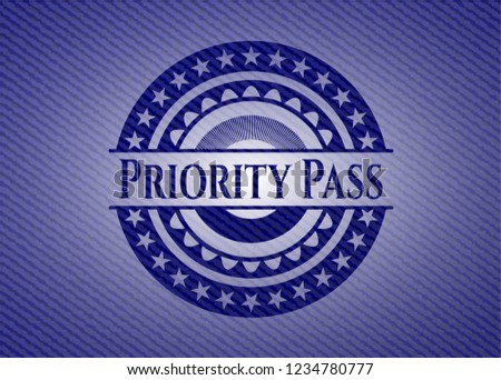 Priority Pass with denim texture