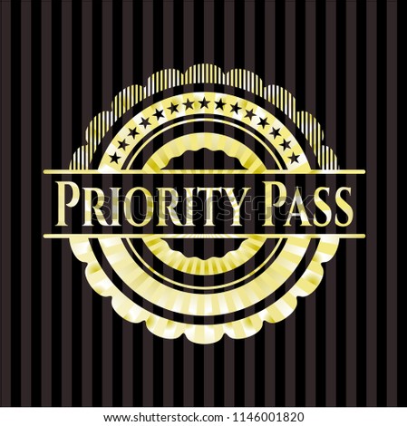 Priority Pass golden emblem