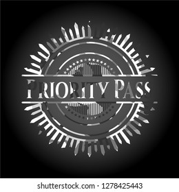  Priority Pass grey camouflage emblem