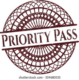 Priority Pass grunge seal
