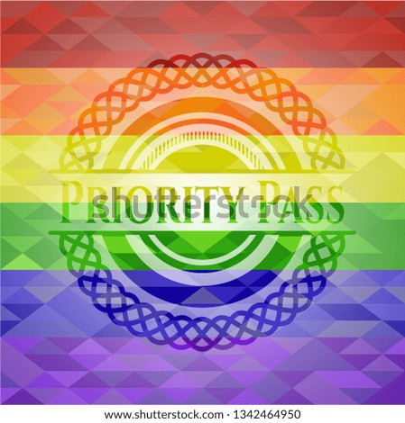 Priority Pass lgbt colors emblem 