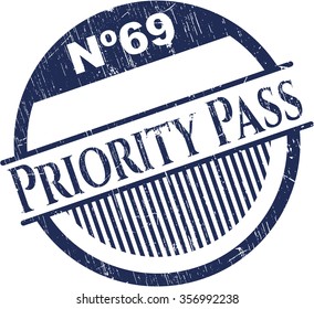 Priority Pass rubber grunge seal
