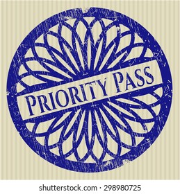 Priority Pass rubber stamp