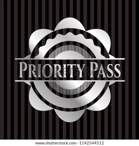 Priority Pass silver shiny badge