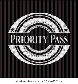 Priority Pass silvery emblem