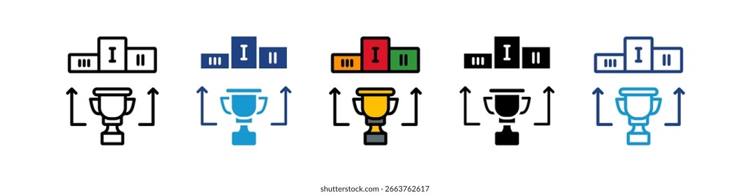 Priority Plan Icon Multiple Vector Illustration