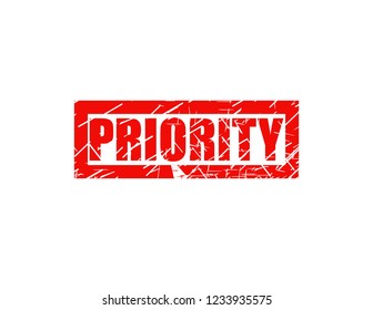 Priority red stamp