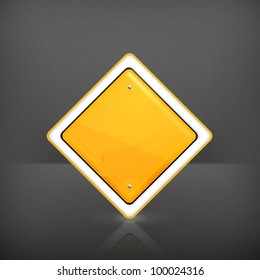 Priority road sign, vector