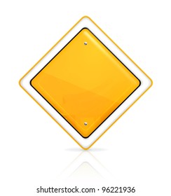 Priority road sign, vector