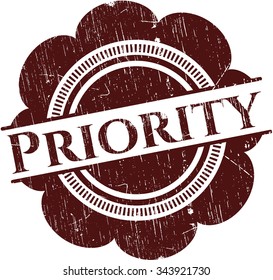 Priority rubber grunge texture seal