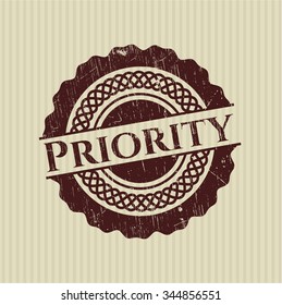 Priority rubber grunge texture seal