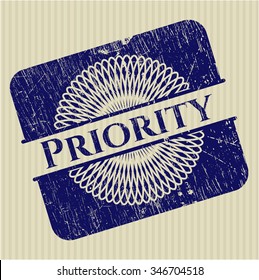 Priority rubber grunge texture seal