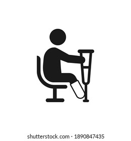 Priority seat for disabled passenger sign isolated on white background. Vector illustration