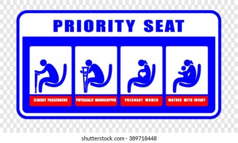 priority seat, sticker
