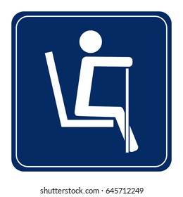 Priority Seating for customers with disabilities and seniors sign Vector