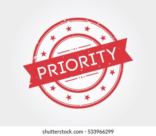 Priority. Stamp Sign