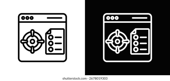Icono De Tareas Prioritarias En Blanco Y Negro Relleno Estilo