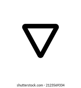 Prioridad de la señal de tráfico. Dé Paso.
ilustración de la señal triangular de rendimiento de diseño
