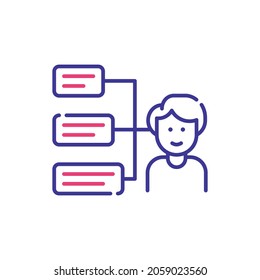 Priority vector 2 colour icon style illustration. EPS 10 file