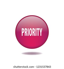Priority vector button, web design element