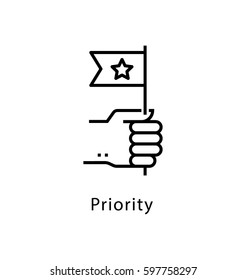 Priority Vector Line Icon 