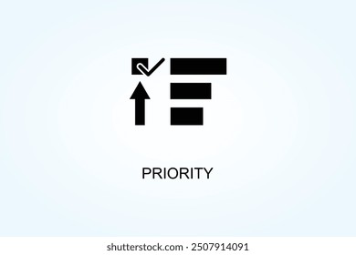 Ilustración De Vector De Prioridad O Símbolo De Logotipo