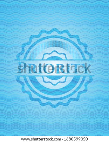 Priority water wave concept badge. Vector Illustration. Detailed.